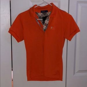 Burberry orange polo top